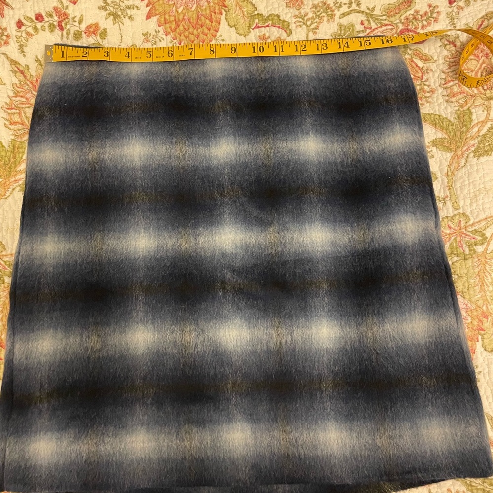 Catherine Malandrino Wool Navy and White Mini Skirt